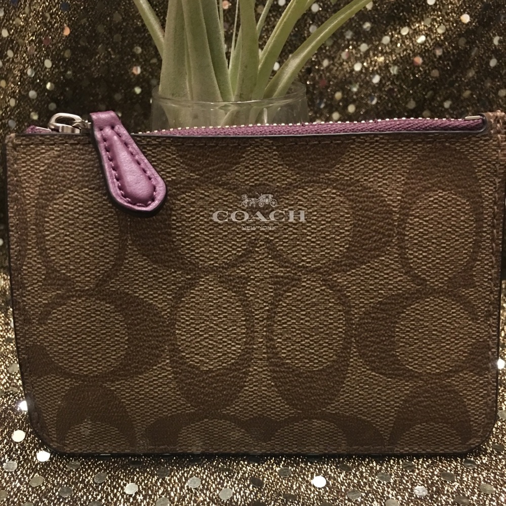 Coach coin, keychain, ID single wallet